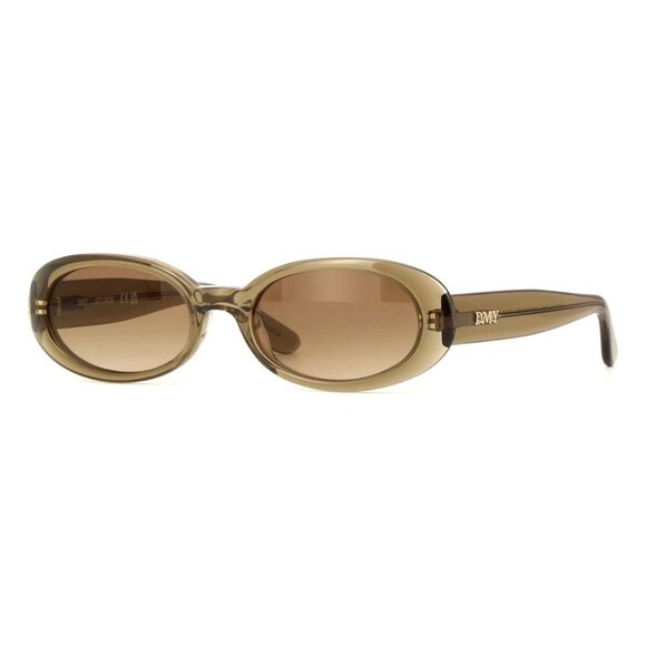 New DMY STUDIOS Valentina Brown Cat Eye DMYSUN04TO Transparent Olive Sunglasses - Picture 1 of 4